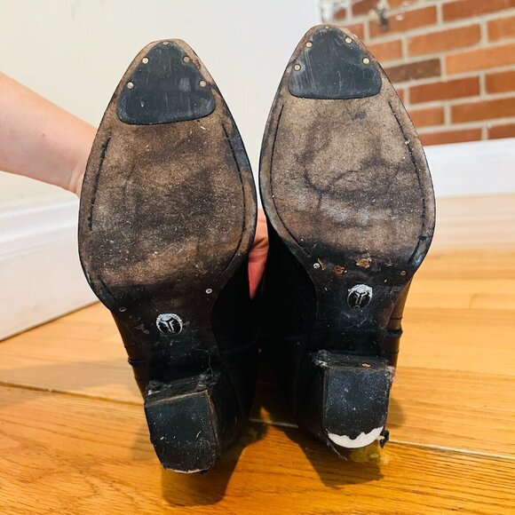 Frye Womens Renee Seam Tall Black Cowboy Western Boots 7 M - Picture 6 of 16